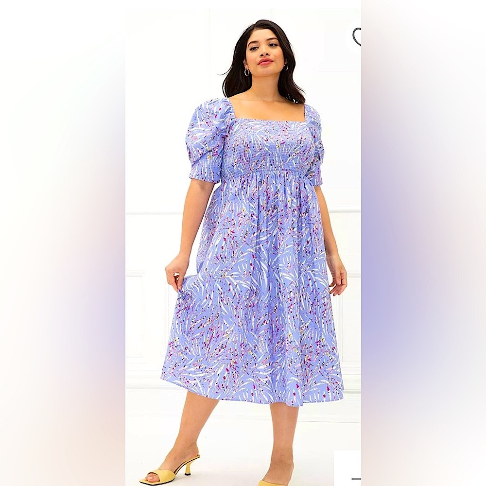 ELOQUII Elements Puff Sleeve Dress | Size 20